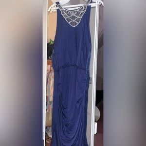 Blue evening dress